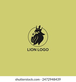 Lion crown logo, lion king logo, king crown logo