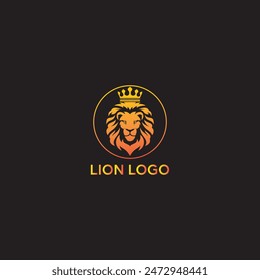 Lion crown logo, lion king logo, king crown logo