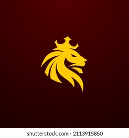 Lion Crown Logo Luxury Design