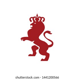 lion and a crown logo template