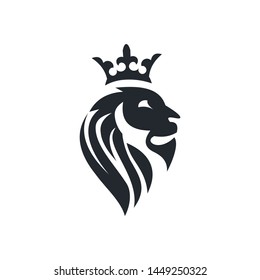 lion and crown logo template