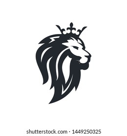 lion and crown logo template