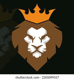 Plantilla de logotipo del vector de mascota de la corona
