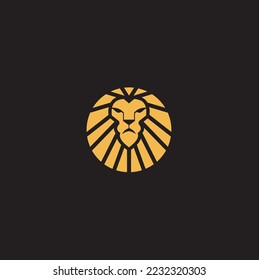 Lion Crown Premium Classic Luxury Elegant Crest logo design inspiration with golden colour 