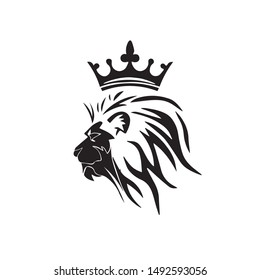 Lion crown vector with white background.