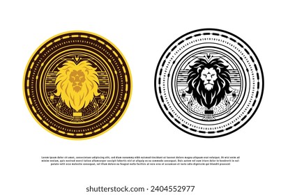lion crypto coin design. creative lion crypto coin design. crypto coin design . crypto coin vector svg