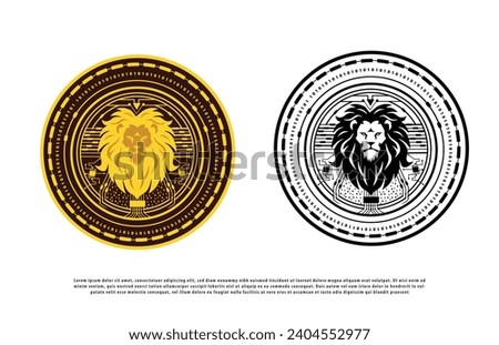 lion crypto coin design. creative lion crypto coin design. crypto coin design . crypto coin vector
