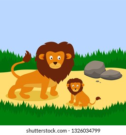 lion and cub