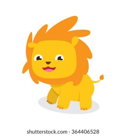 Lion Cub Vector Cartoon Illustration