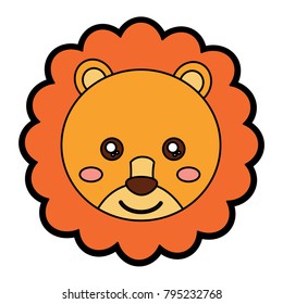 lion cute animal icon image 