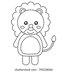 lion cute animal icon image 