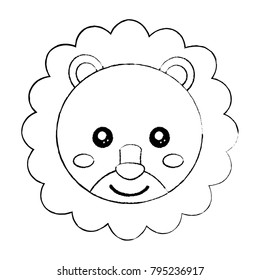 lion cute animal icon image 