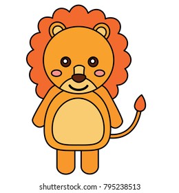lion cute animal icon image 