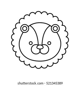 lion cute animal icon vector illustration design