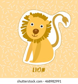 Lion : Cute Animal Set :  Vector Illustration