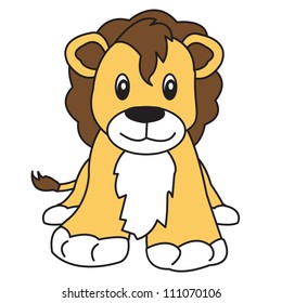 lion cute animal vector