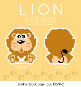 Lion : Cute Animal : Vector Illustration