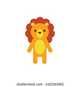 lion cute cartoon icon vector on a white background