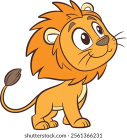 Lion Cute child vector art illustration  