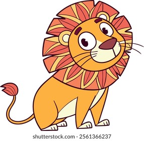 Lion Cute child vector art illustration  