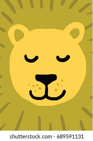 Lion cute illustration
