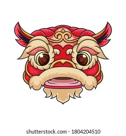 Lion dance design vector illustration