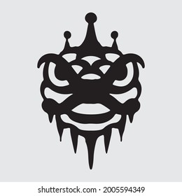 Lion dance drawing. Creative design.