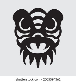 Lion dance drawing. Creative design.