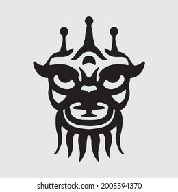 Lion dance drawing. Creative design.