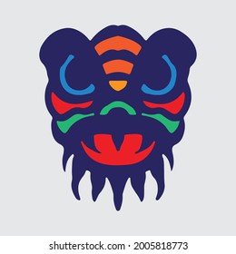 Lion dance drawing. Creative design.