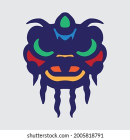 Lion dance drawing. Creative design.