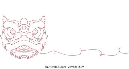 lion dance head vector design, for chinese new year