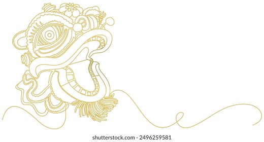 lion dance head vector design, for chinese new year