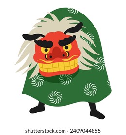 Lion dance vector illustration material