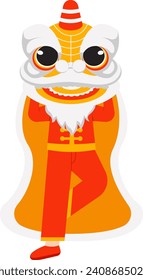 Personaje De Baile De León Parado A Ilustración De Baile
