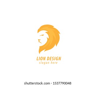 Lion design logo, illustration for sign