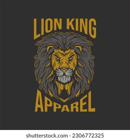 lion design vector vintage for t shirt and apparel. lion king simple street style vintage design fashion