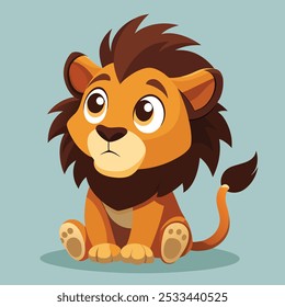 Lion with Different Emotions: Expressive and Dynamic Animal Character Illustration