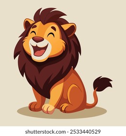 Lion with Different Emotions: Expressive and Dynamic Animal Character Illustration