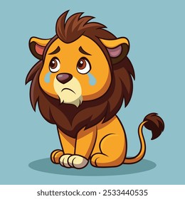 Lion with Different Emotions: Expressive and Dynamic Animal Character Illustration