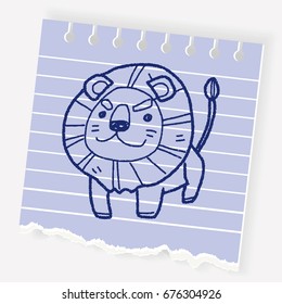 lion doodle