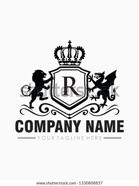 Lion Dragon Company Logo Vector Stock Vector (Royalty Free) 1330808837