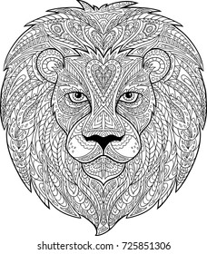 lion adult coloring pages images stock photos vectors shutterstock