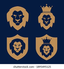 lion elegant logo and icon 