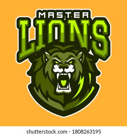 a Lion Emblem Gaming Design Graphic Mascot Logo