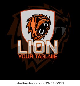 Lion Emblem Logo Esport Gaming