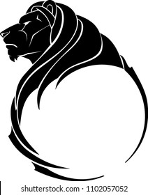 Lion Emblem Round Design