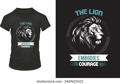 The lion embodies courage design