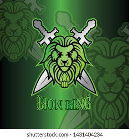 Lion Esport Logo design vector