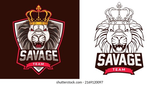 Lion Esport Logo Mascot Design